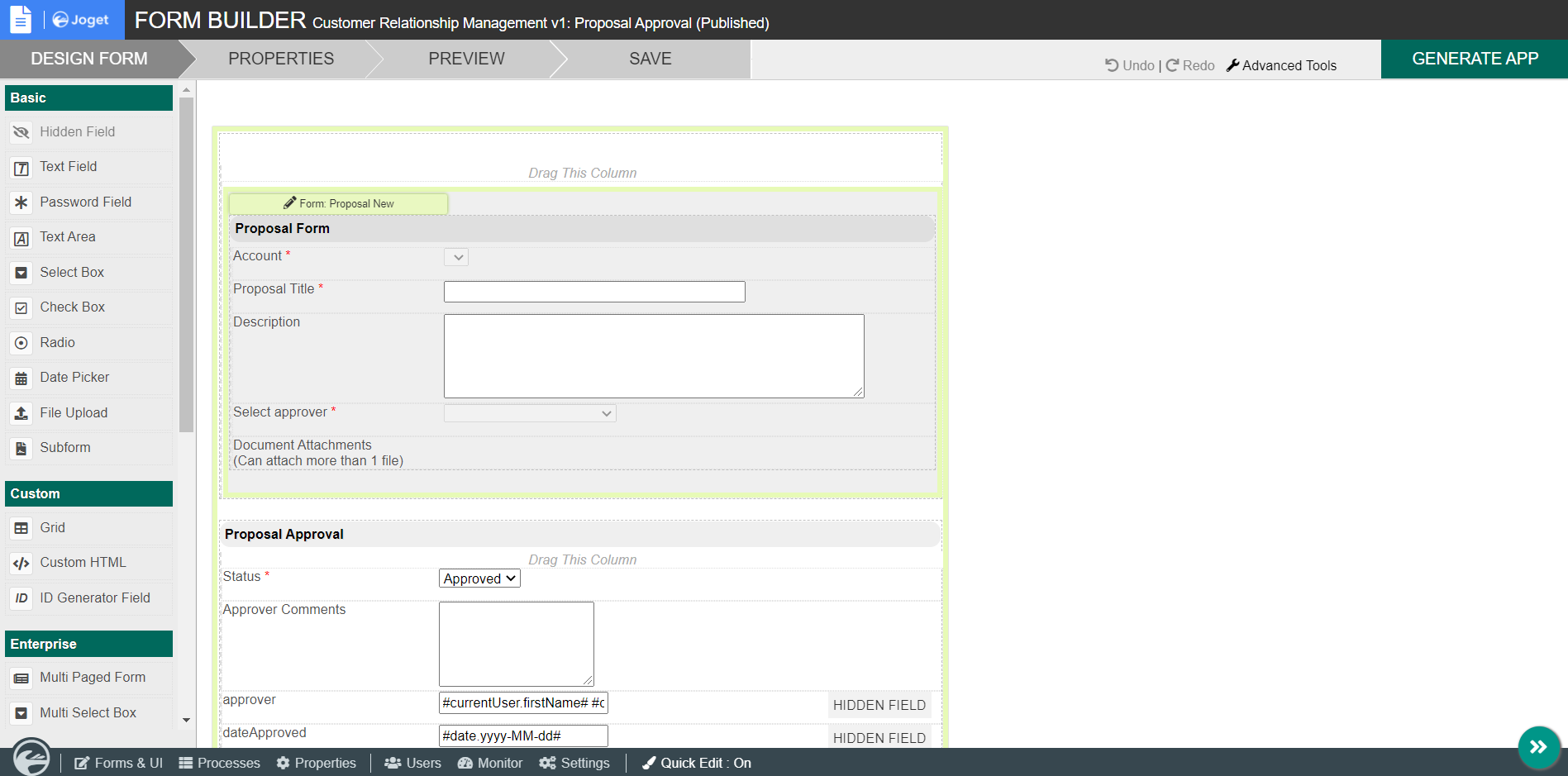 screenshot of Joget DX